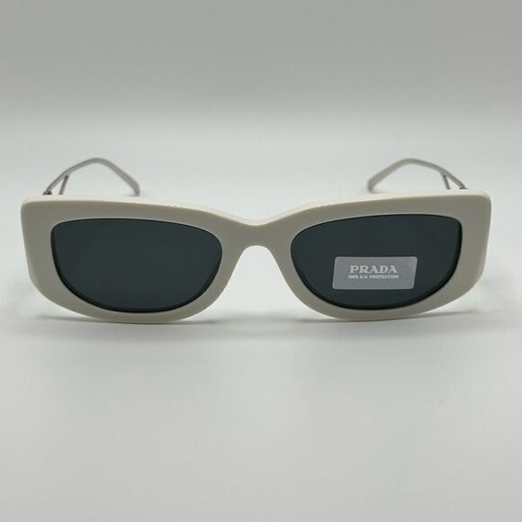 BRAND NEW PRADA PR14YS 1425S0 Talc/Dark Grey Women Sunglasses - Picture 3 of 13
